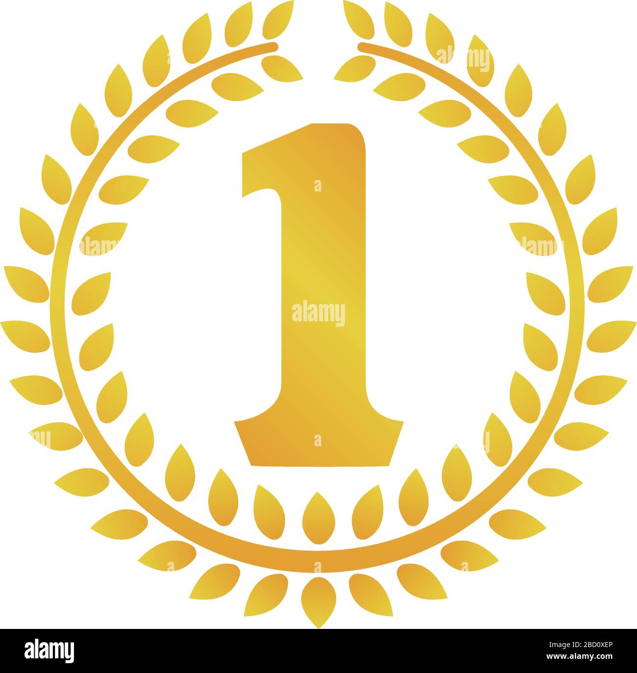 immagine di classifica del frame di wreath . 1° posto (oro) . Illustrazione Vettoriale