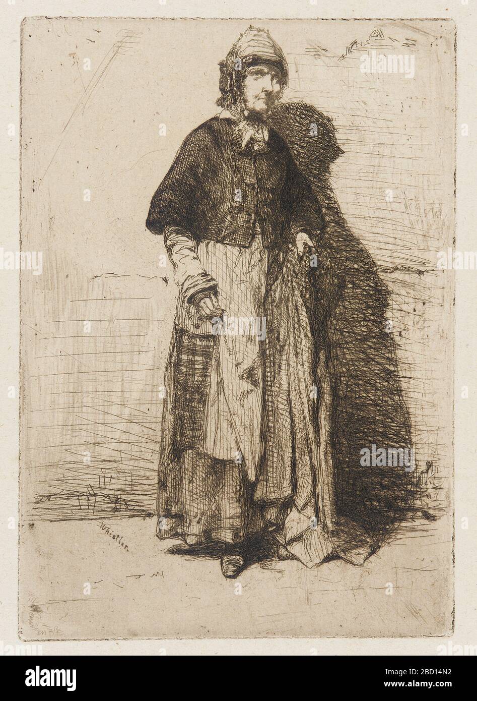 (Artista) James McNeill Whistler; Stati Uniti; 1858; incisione su carta; a x L: 12.8 x 9 cm (5 1/16 x 3 9/16 in); dono di Charles Lang Freer la MRE Grard Foto Stock