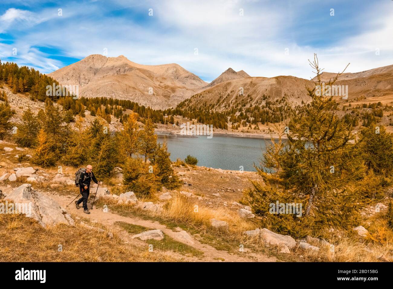 Francia - Provenza - Haut Verdon - Trekking lungo il Lac Allos Foto Stock