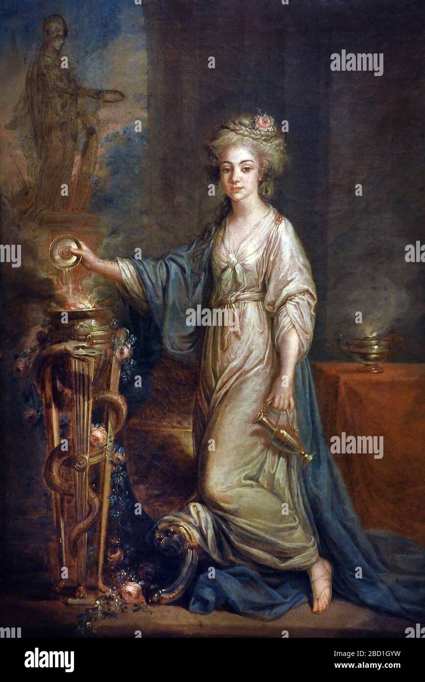 Ritratto di una Signora come Vergine Vestale 1780 Angelica Kauffmann 1741/1807 Germania tedesca Foto Stock