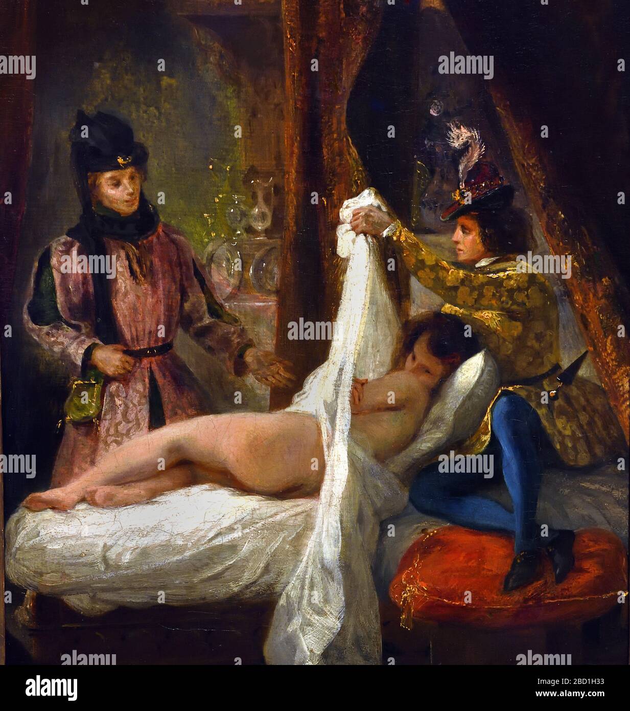 Il Duca di Orleans mostra il suo amante 1825-1826 Eugène Delacroix 1798 - 1863, Francia, francese, Foto Stock