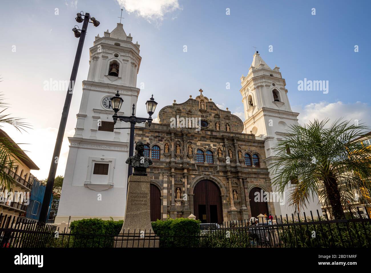 La Cattedrale Metropolitana di Panama in Piazza Indipendenza si trova nel cuore del quartiere storico di Panama City, Panama, America Centrale Foto Stock