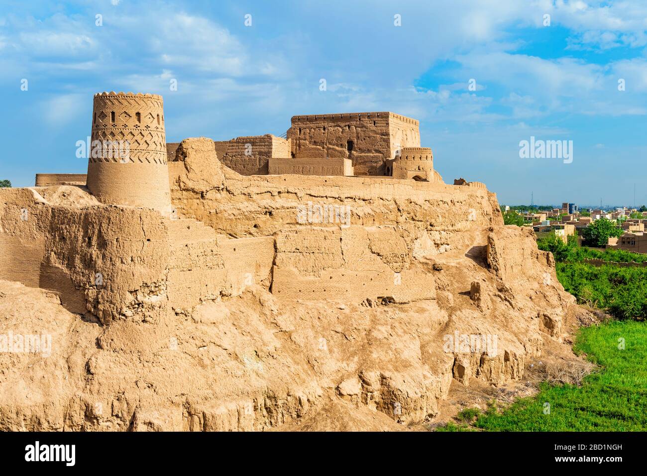 Narin Qaleh (Narin Ghaleh), fortezza di Meybod in mattoni di fango, Meybod, provincia di Yazd, Iran, Medio Oriente Foto Stock