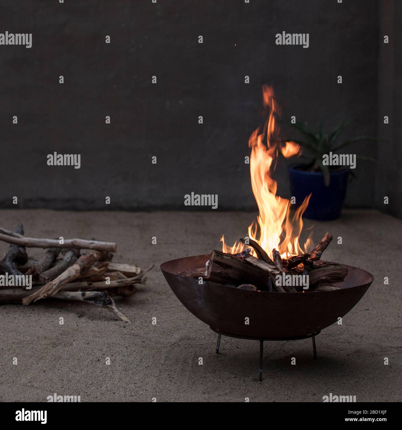 Un incendio Foto Stock