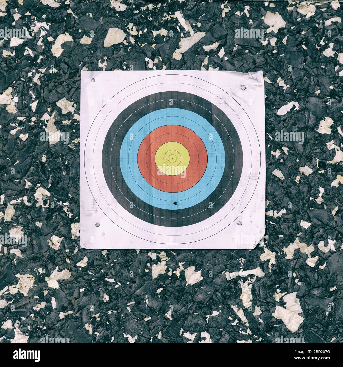 Colore standard obiettivo per riprese su uno sfondo nero Foto Stock