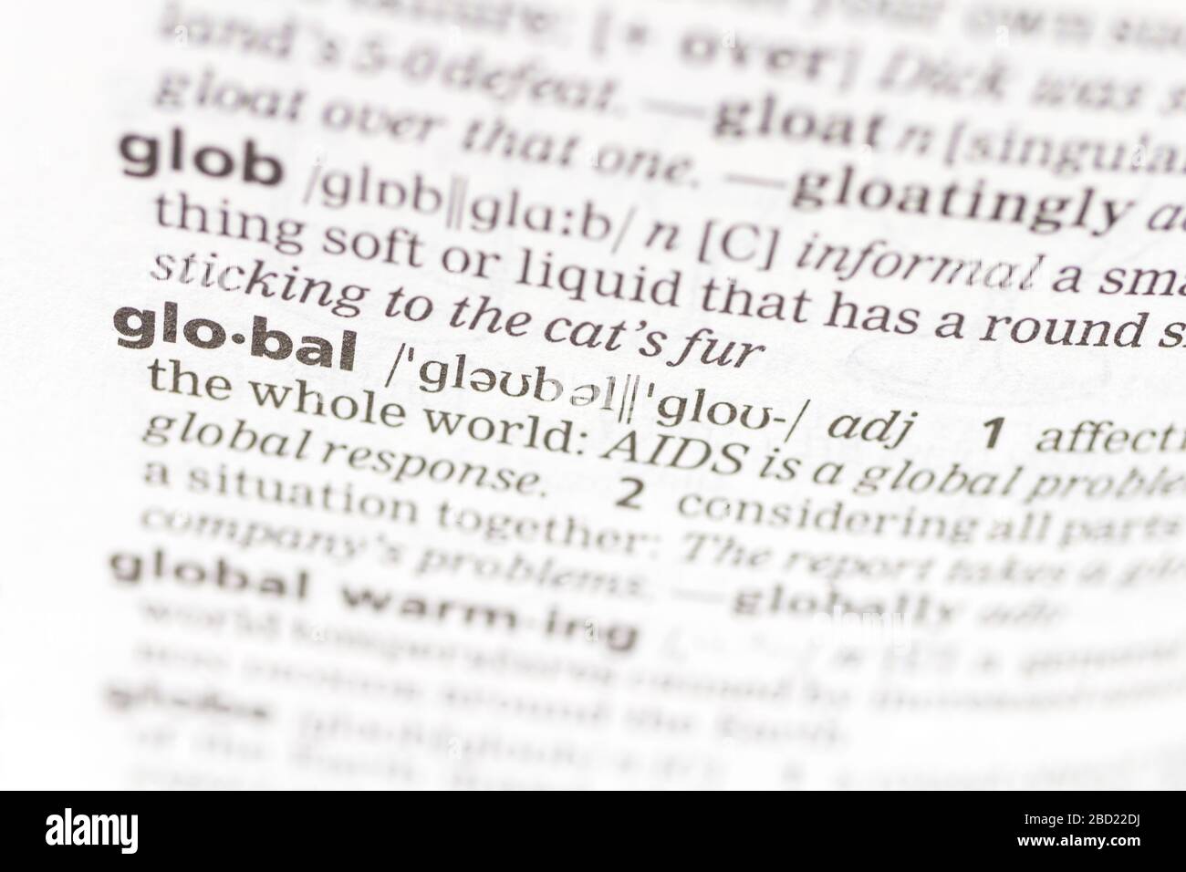Ricerca globale di frasi di parole nel dizionario Foto Stock