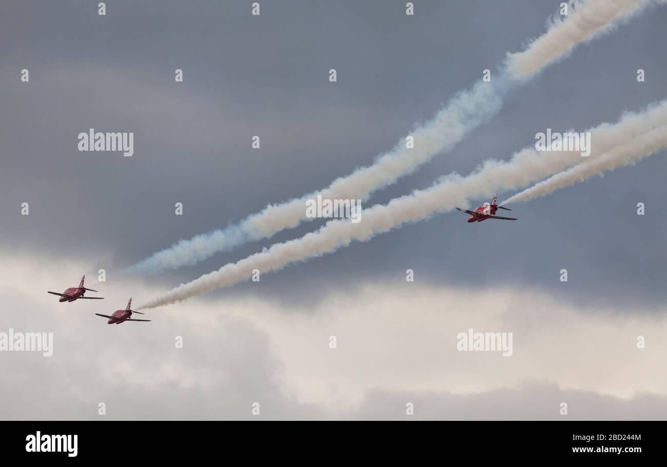 Le frecce rosse battenti a Biggin Hill Airshow di Foto Stock
