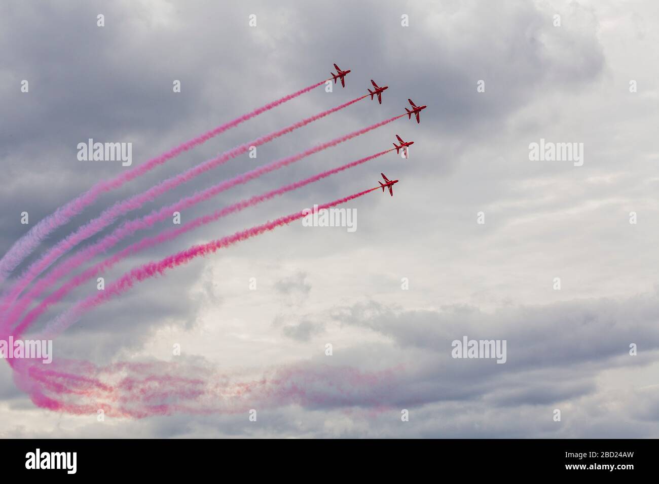 Le frecce rosse battenti a Biggin Hill Airshow di Foto Stock