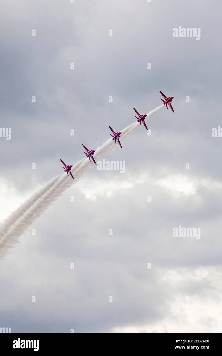 Le frecce rosse battenti a Biggin Hill Airshow di Foto Stock