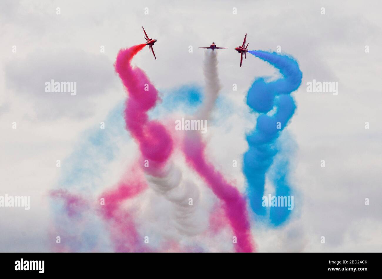 Le frecce rosse battenti a Biggin Hill Airshow di Foto Stock