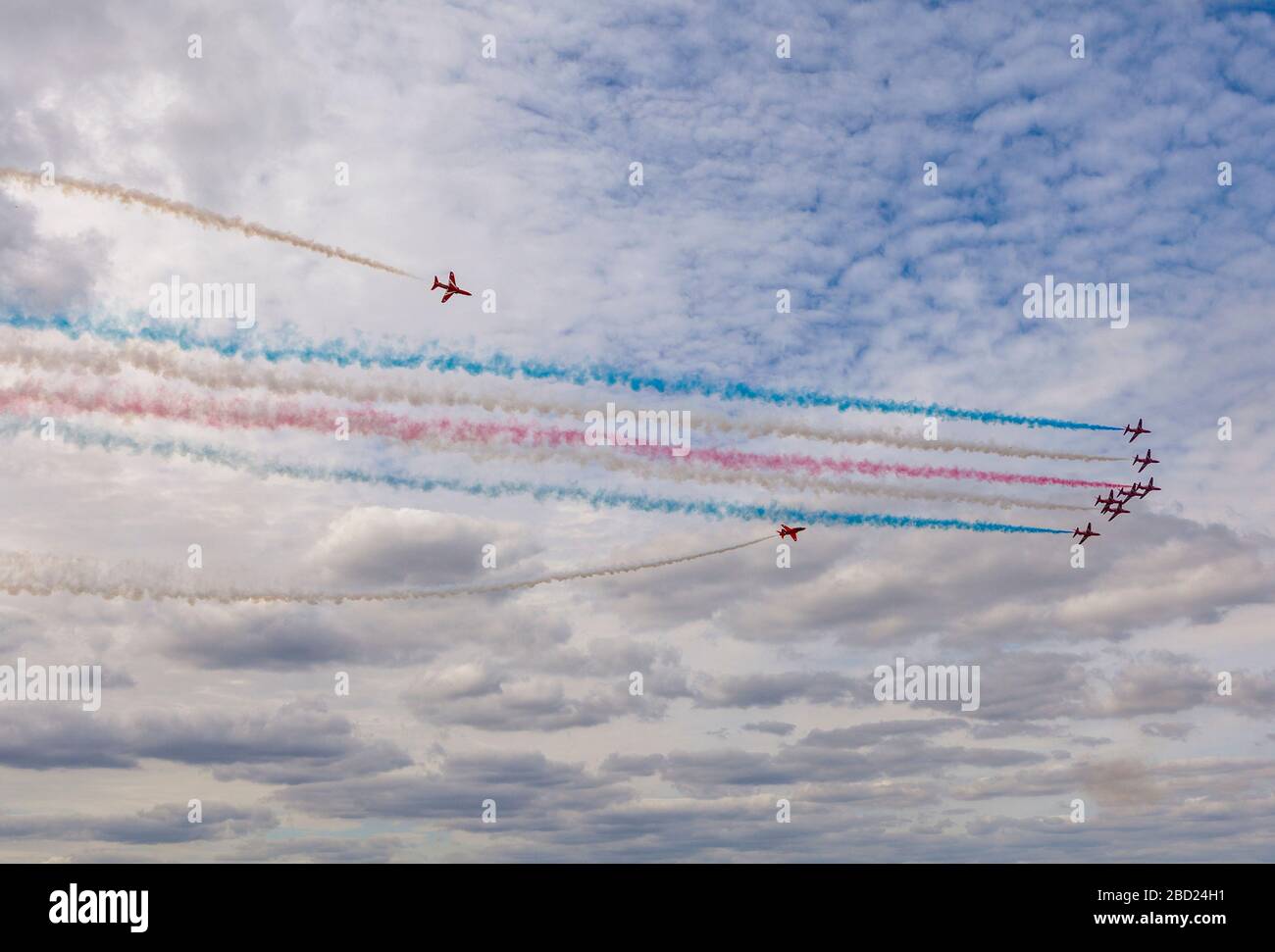 Le frecce rosse battenti a Biggin Hill Airshow di Foto Stock