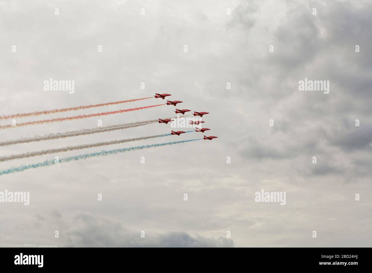 Le frecce rosse battenti a Biggin Hill Airshow di Foto Stock