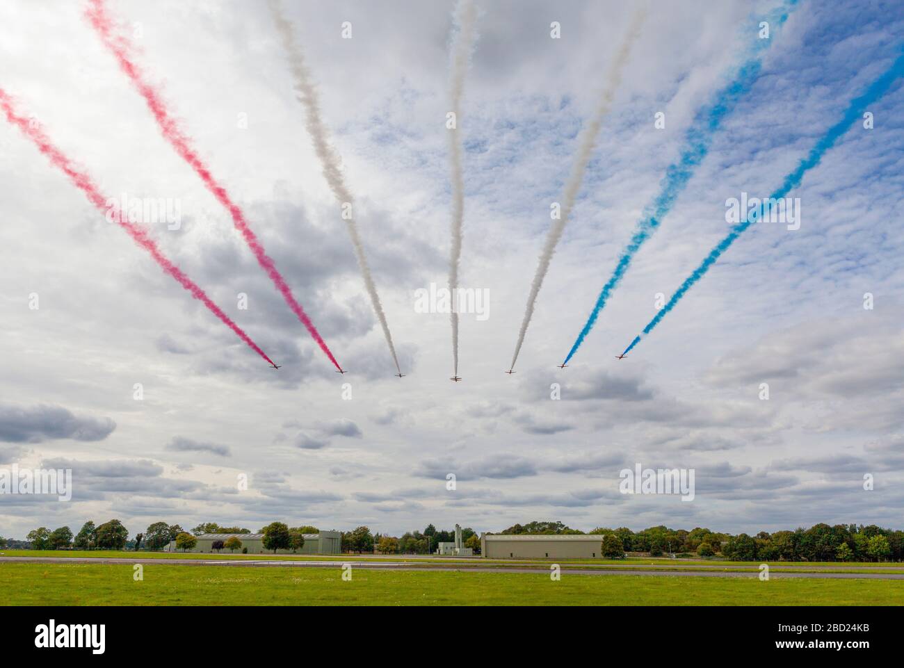 Le frecce rosse battenti a Biggin Hill Airshow di Foto Stock