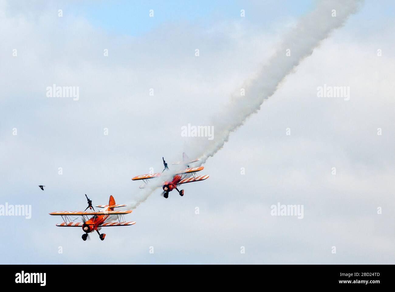 Breitling Wingwalkers Biggin Hill Airshow di Foto Stock