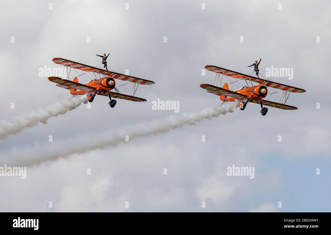 Breitling Wingwalkers Biggin Hill Airshow di Foto Stock