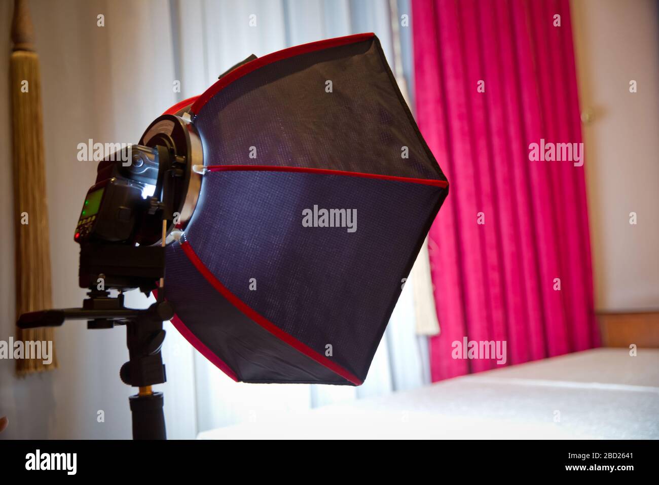 Diffusore soft-box per Speed-light Speed-lite Foto Stock