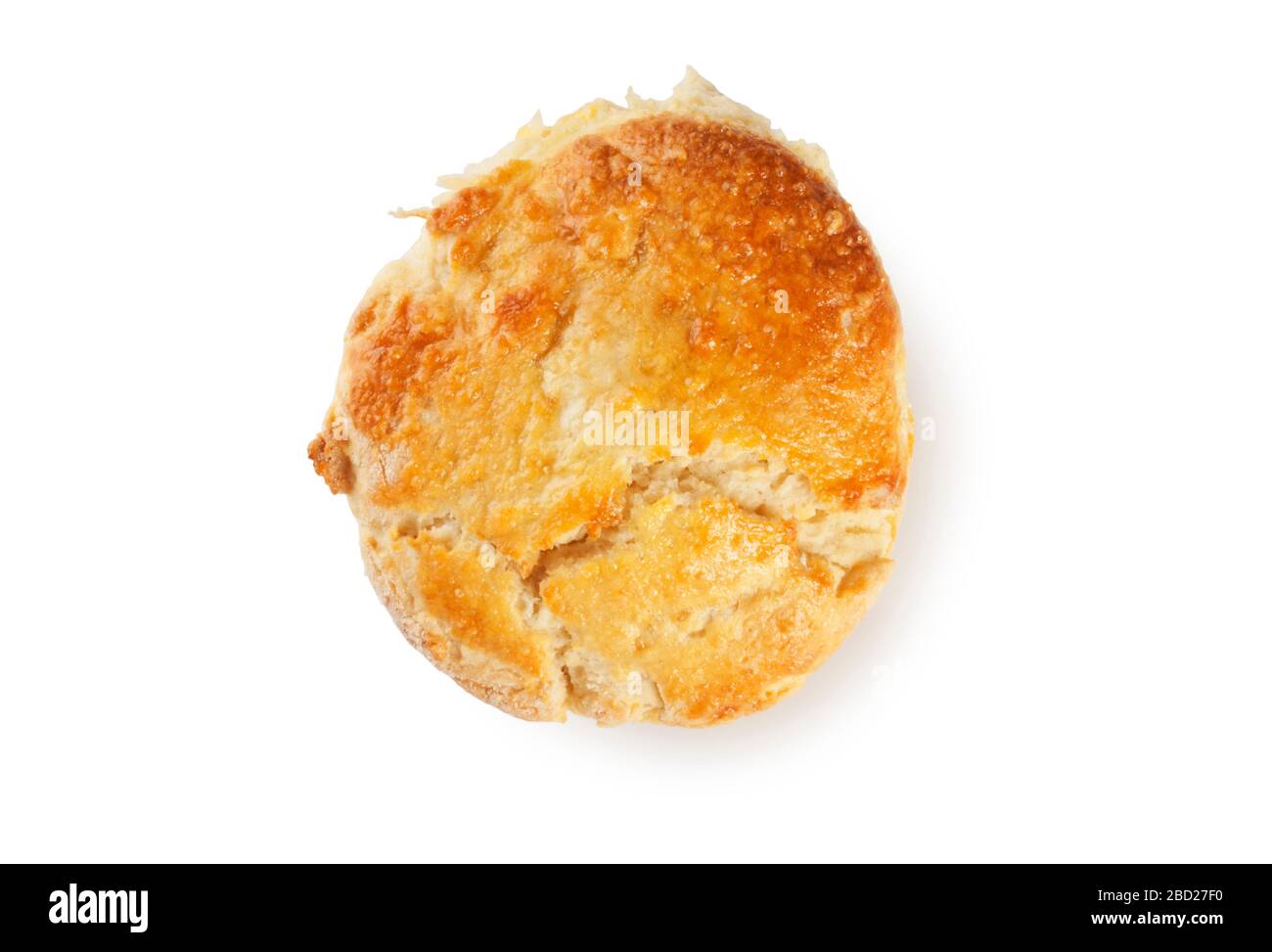 Studio di focaccine tradizionali fatte in casa ritagliate su uno sfondo bianco Foto Stock