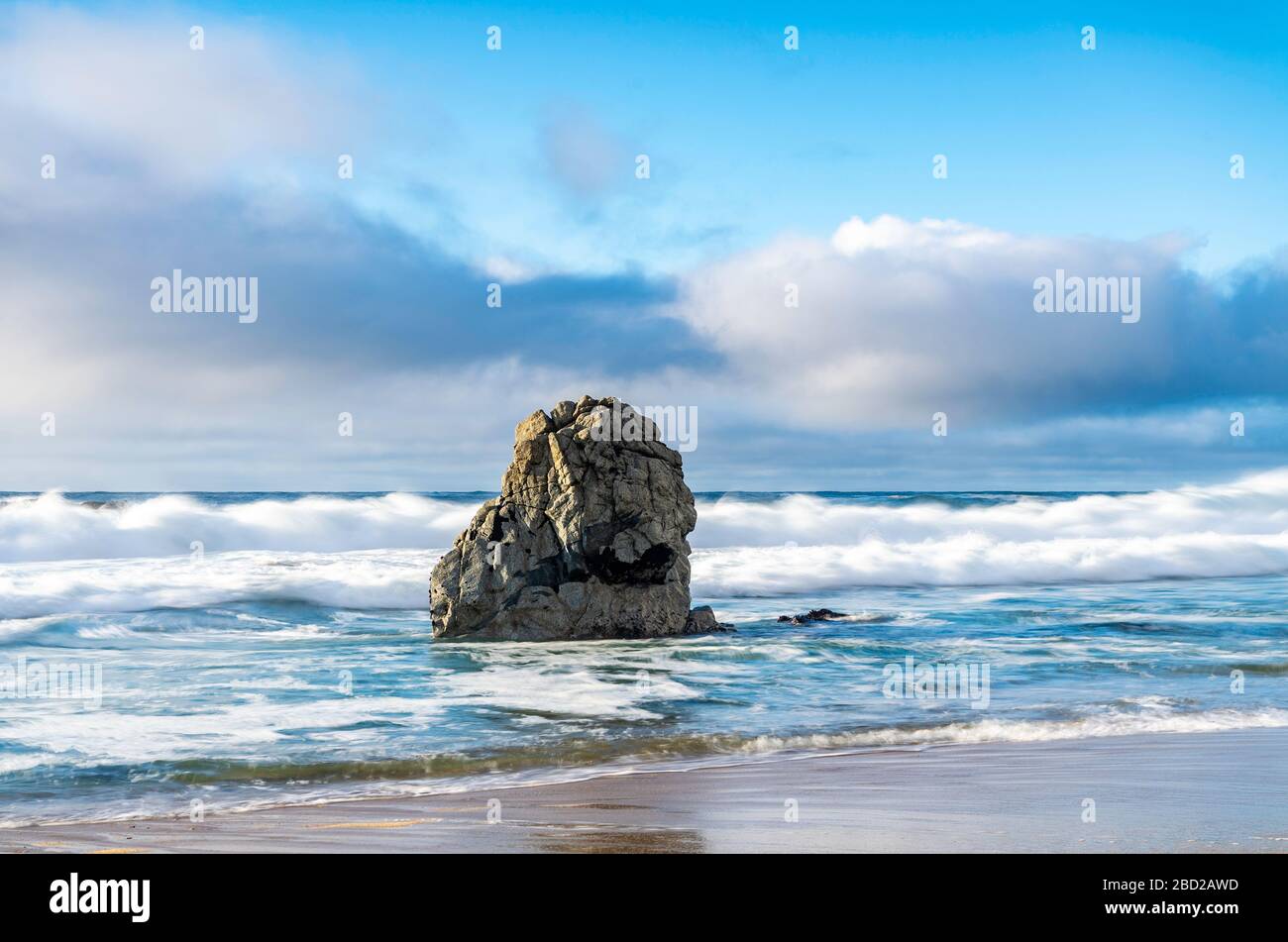 Garrapata Beach, Big sur, California, Stati Uniti Foto Stock