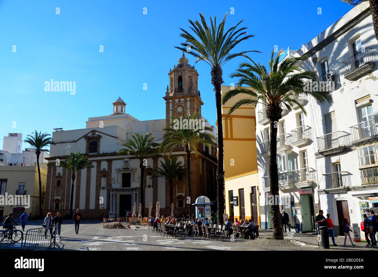 Cadice, Stadt am Atlantik, Andalusia, Spagna: Am Hauptplatz Foto Stock