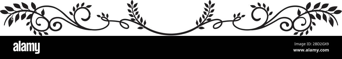 illustrazione decorativa vintage border (pianta naturale) Illustrazione Vettoriale