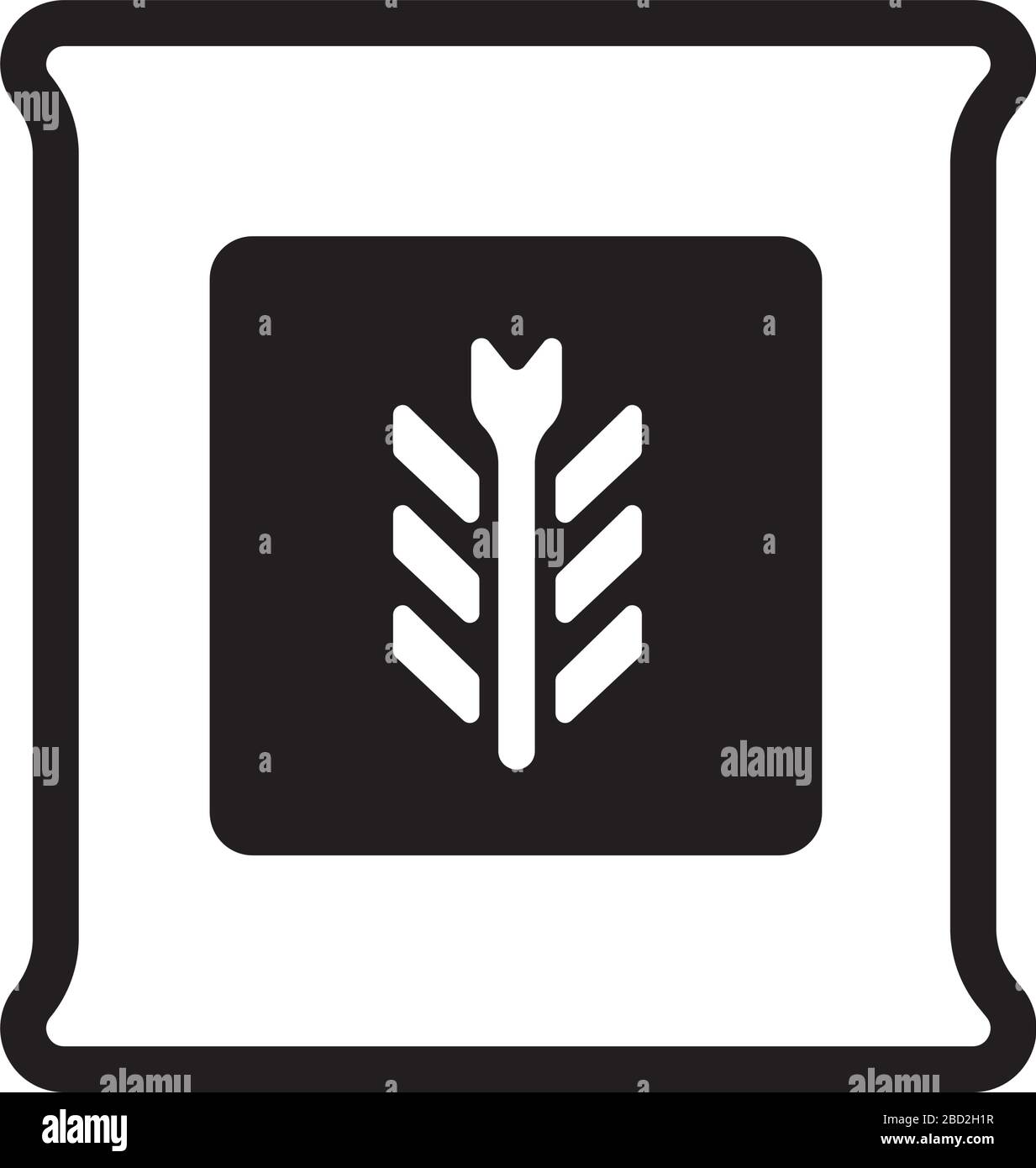 Icona del sacchetto di farina Illustrazione Vettoriale