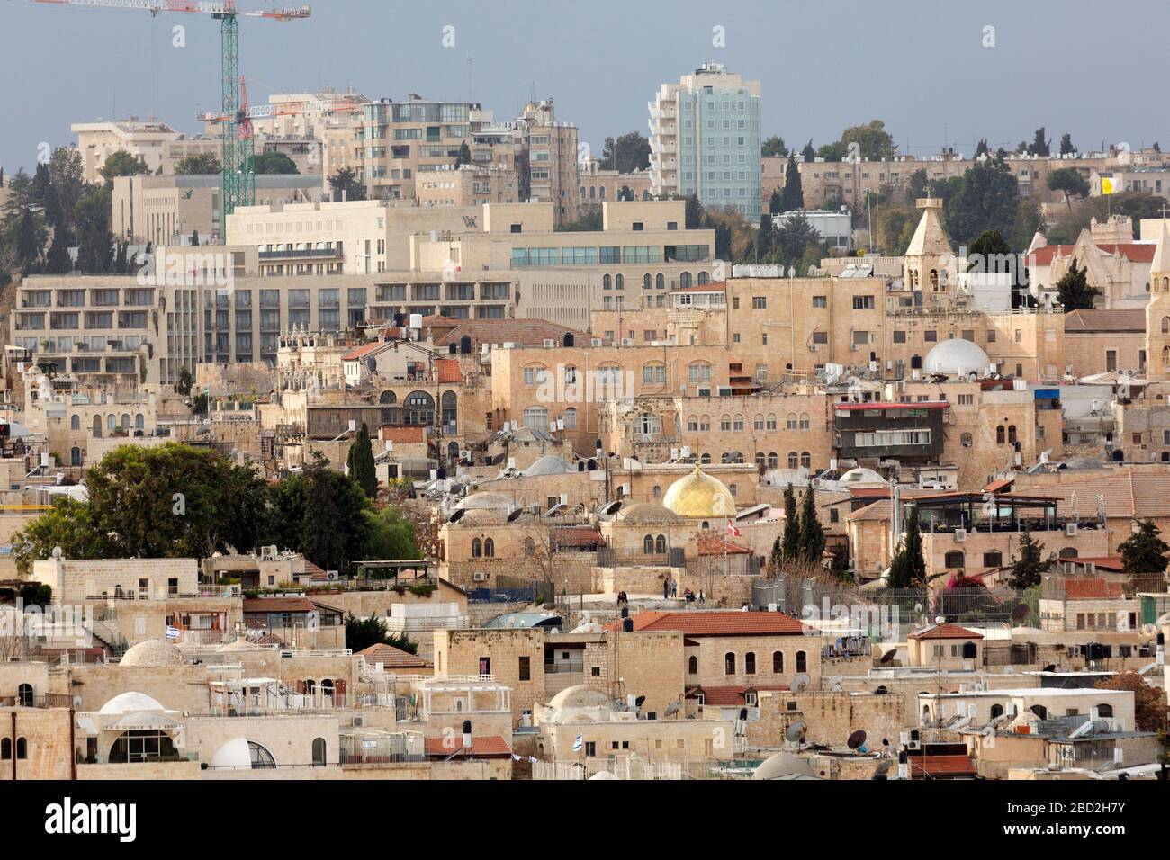 Edifici nella città vecchia di Gerusalemme, Israele. Foto Stock
