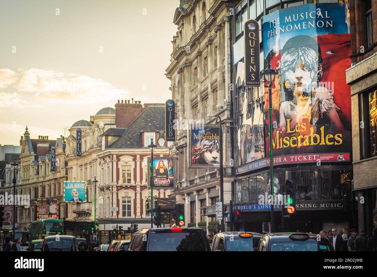 LONDON- il teatro Les Miserables, uno spettacolo di lunga durata famoso in tutto il mondo nel West End di Londra Foto Stock