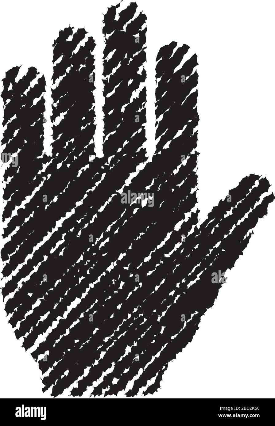 icona di caduta gesso (mano) Illustrazione Vettoriale