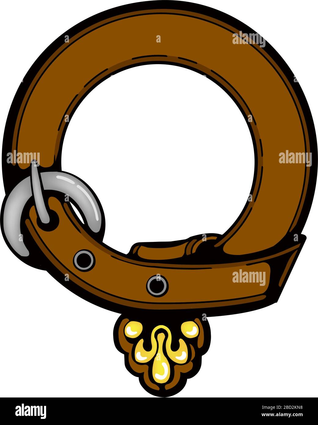 illustrazione cintura circolare vintage ( spazio vuoto / disegno ) Illustrazione Vettoriale