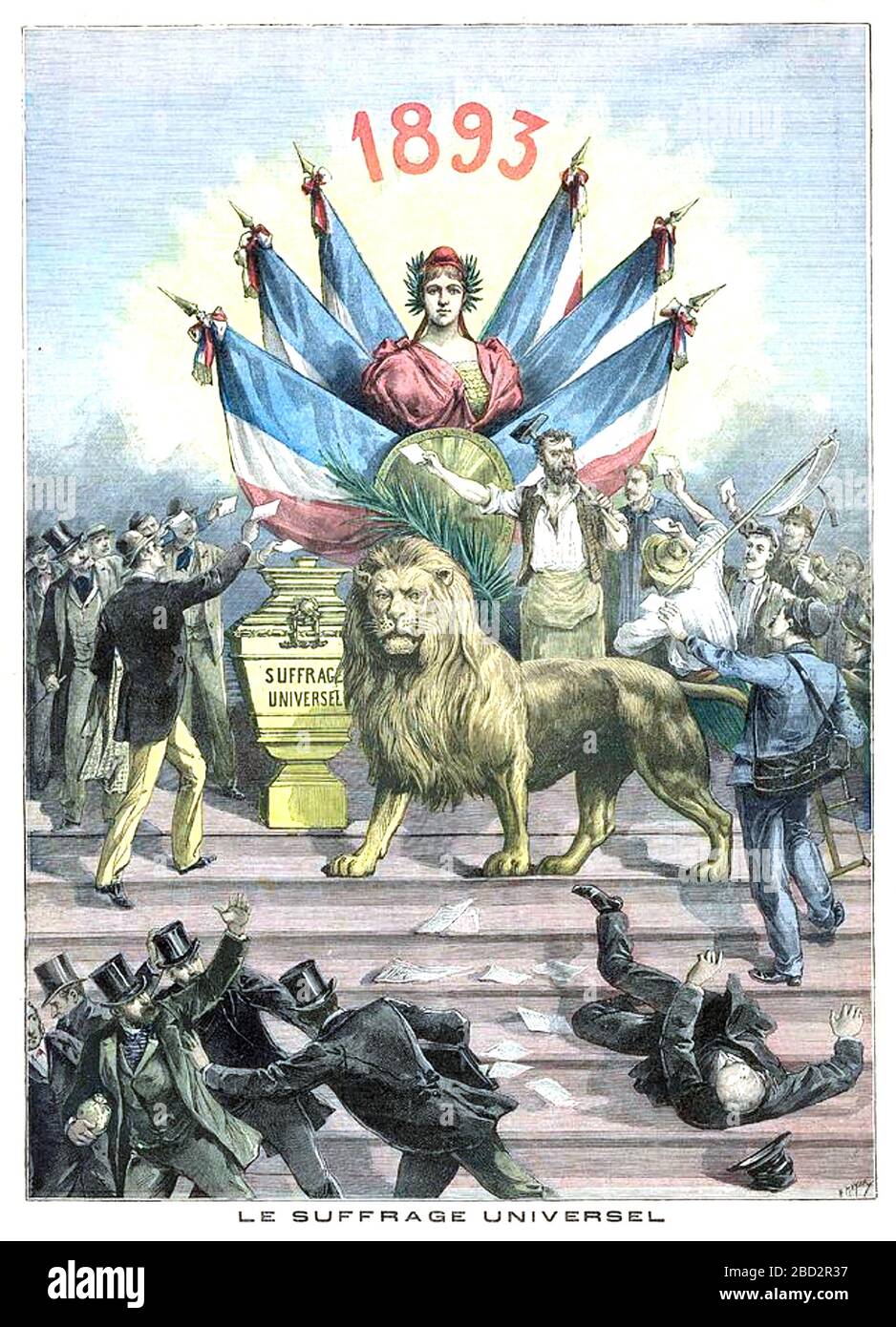 IL SUFFRAGIO UNIVERSALE IN FRANCIA nel 1893 non includeva le donne Foto Stock