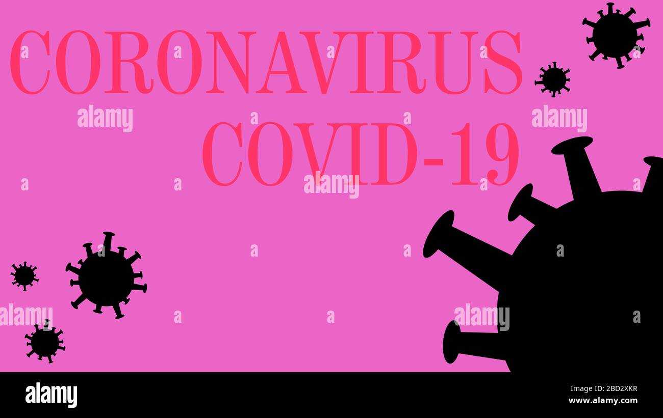 Concetto di banner cartoon coronavirus Foto Stock