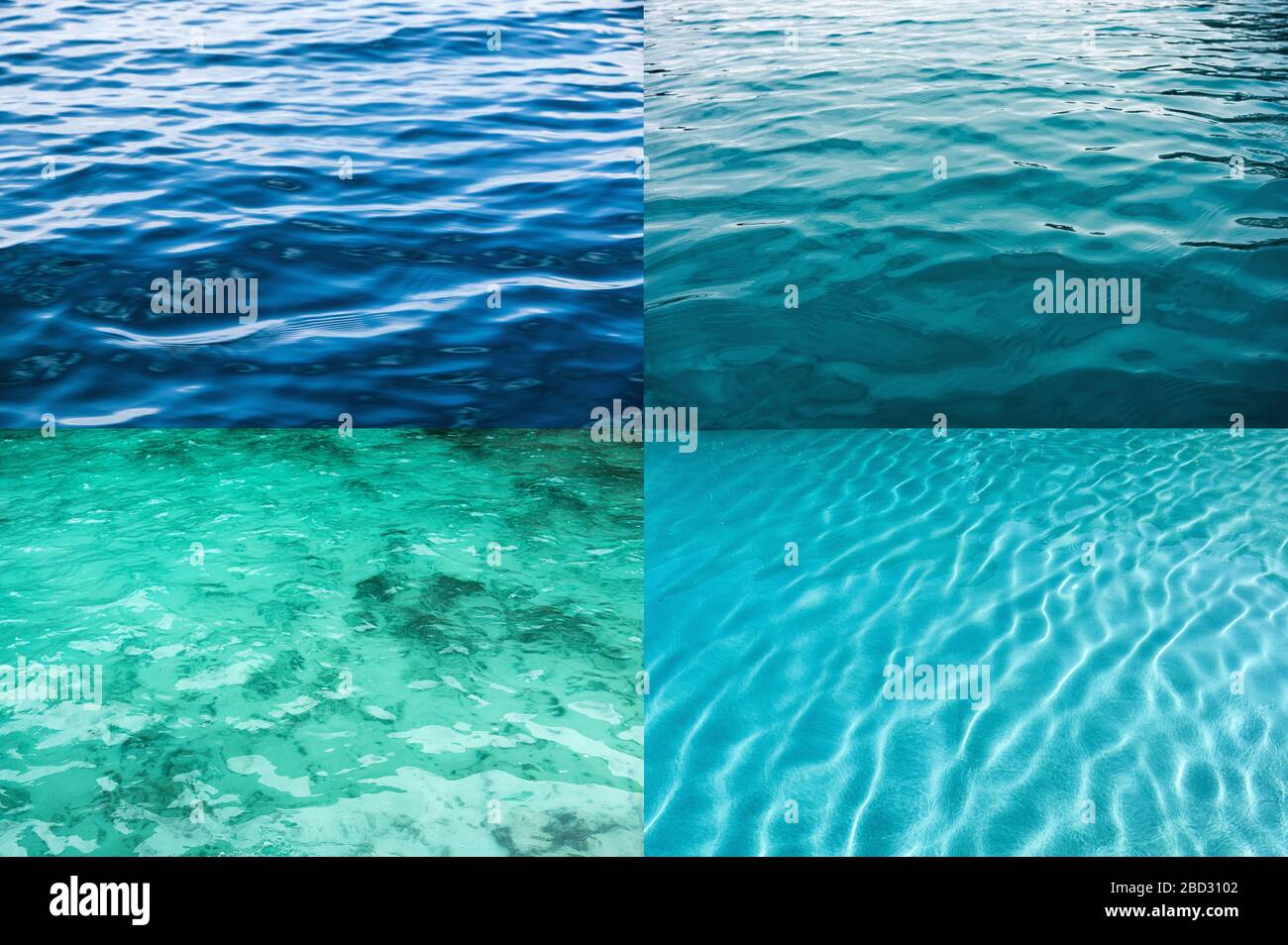 Forma ondulata di mare, lago e piscina sfondo superficie Foto Stock