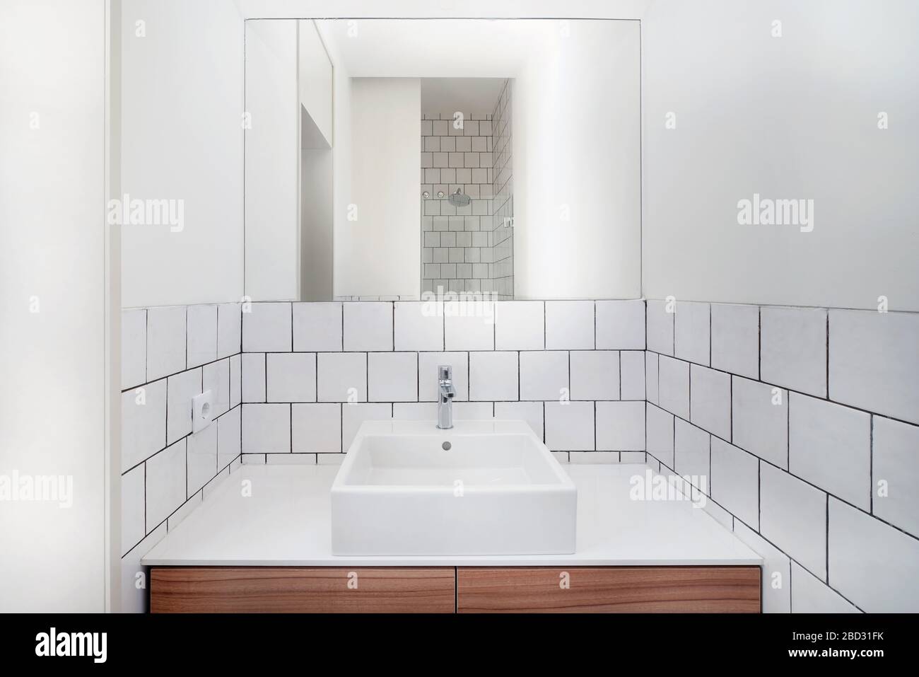 Interni domestici, bagno moderno. Foto Stock