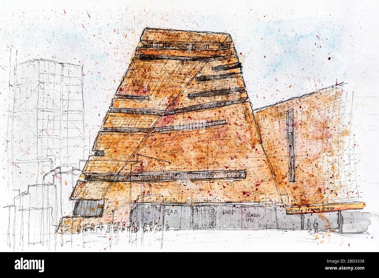 Tate Modern, Switch House Extension, Londra Foto Stock