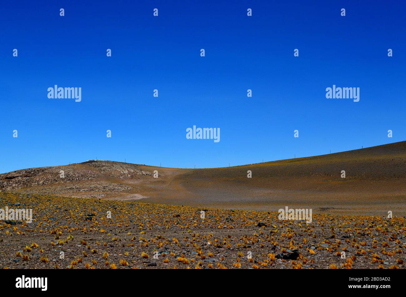 Pali della funivia che scende da Cerro Estrella verso la miniera di la Casualidad. Salta, Argentina. Foto Stock