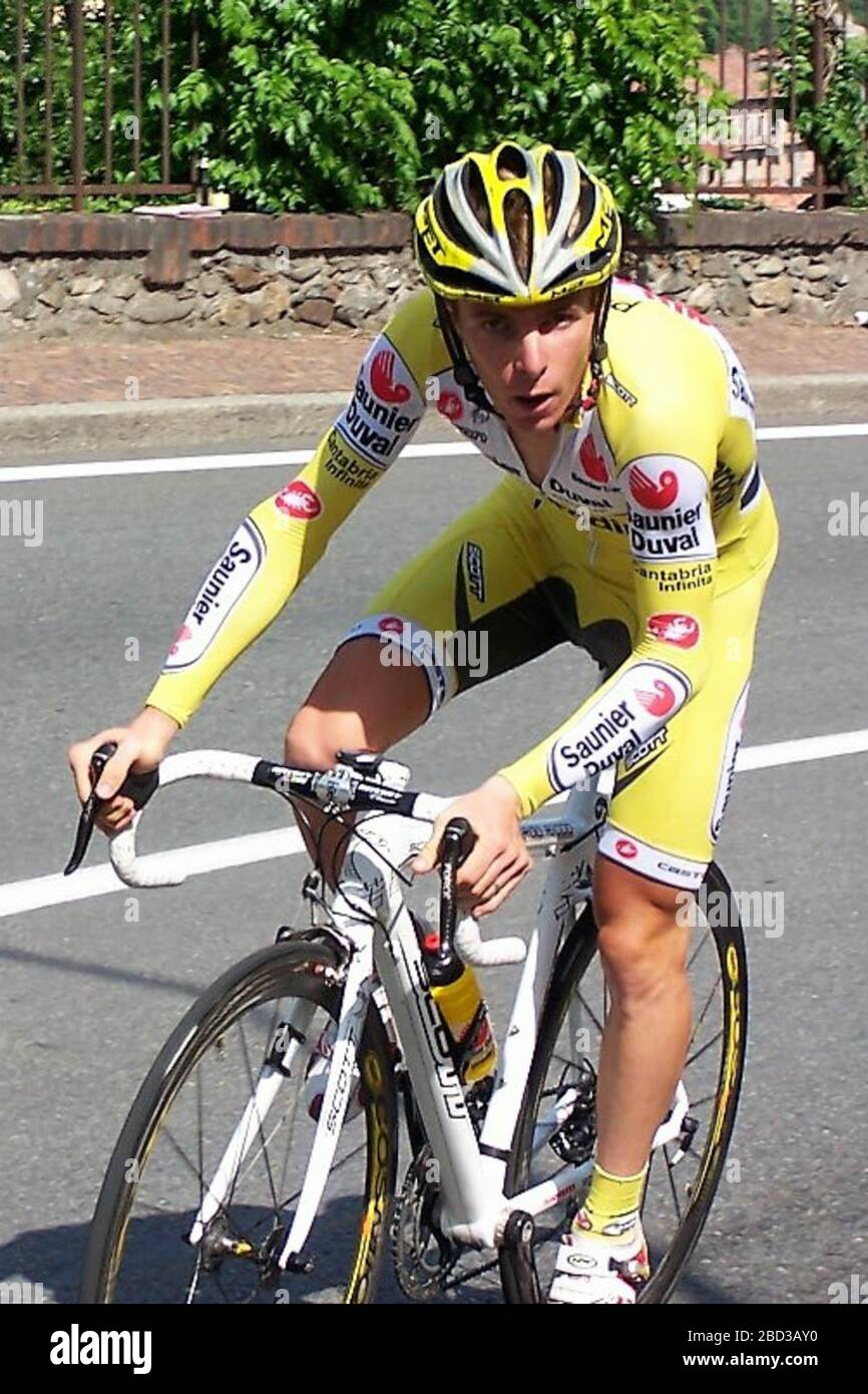 Riccardo Ricco di Saunier Duval - Prodir durante il Tour D'italie, Biella - Santuario di Oropa (Mountain TT)12.6 km il 25 maggio 2007 a Biella, Italie - Foto Laurent Lairys / DPPI Foto Stock