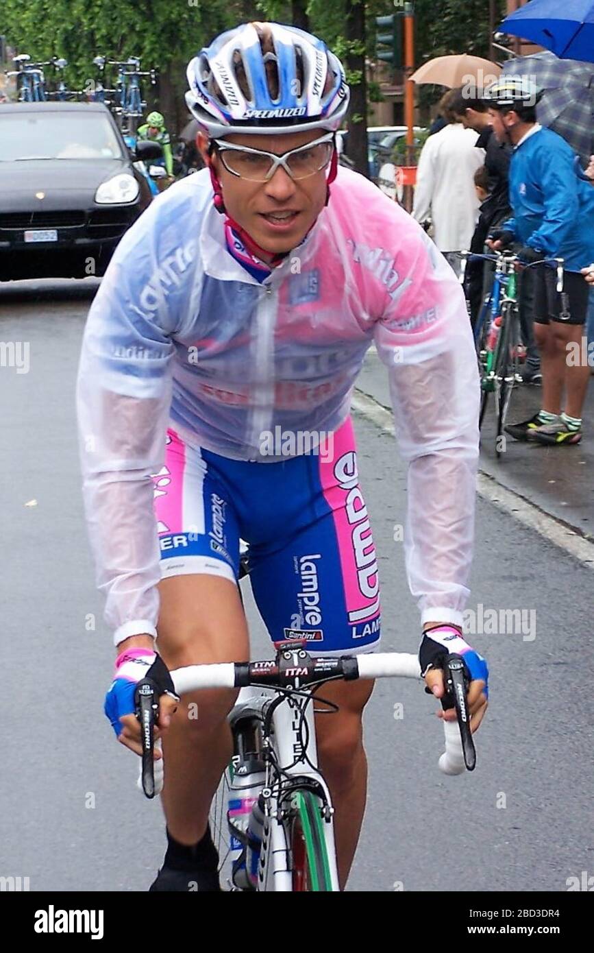 Damiano Cunego di Lampre - Fondital - Prodir durante il Tour D'italie,Canté - Bergamo 192 km il 26 maggio 2007 a Canté- Foto Laurent Lairys / DPPI Foto Stock