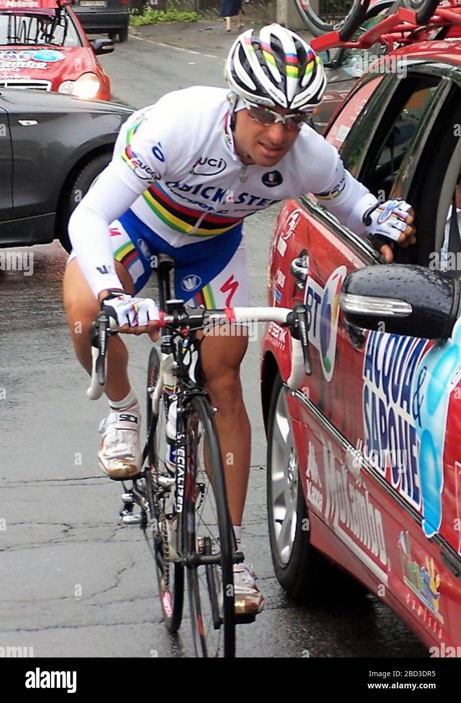 Paolo Bettini di Quickstep - Innergetic durante il Tour D'italie,Canté - Bergamo 192 km il 26 maggio 2007 a Canté- Foto Laurent Lairys / DPPI Foto Stock