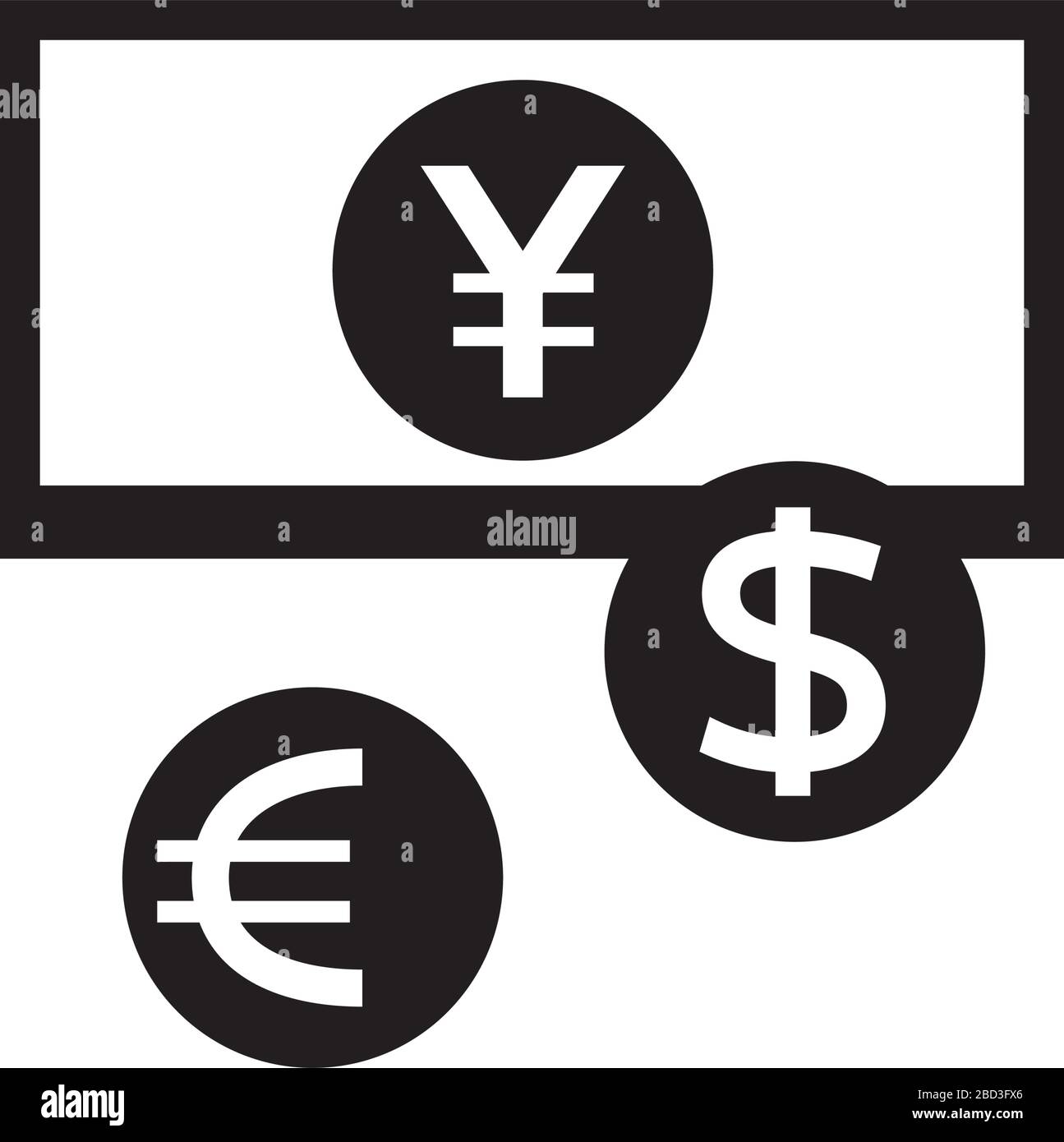 sportello di cambio, banca, icona di cambio di denaro / simbolo di informazioni pubbliche Illustrazione Vettoriale