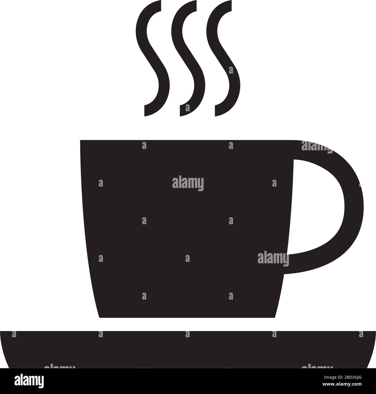 caffè, bevande calde, icona caffè / simbolo di informazioni pubbliche Illustrazione Vettoriale
