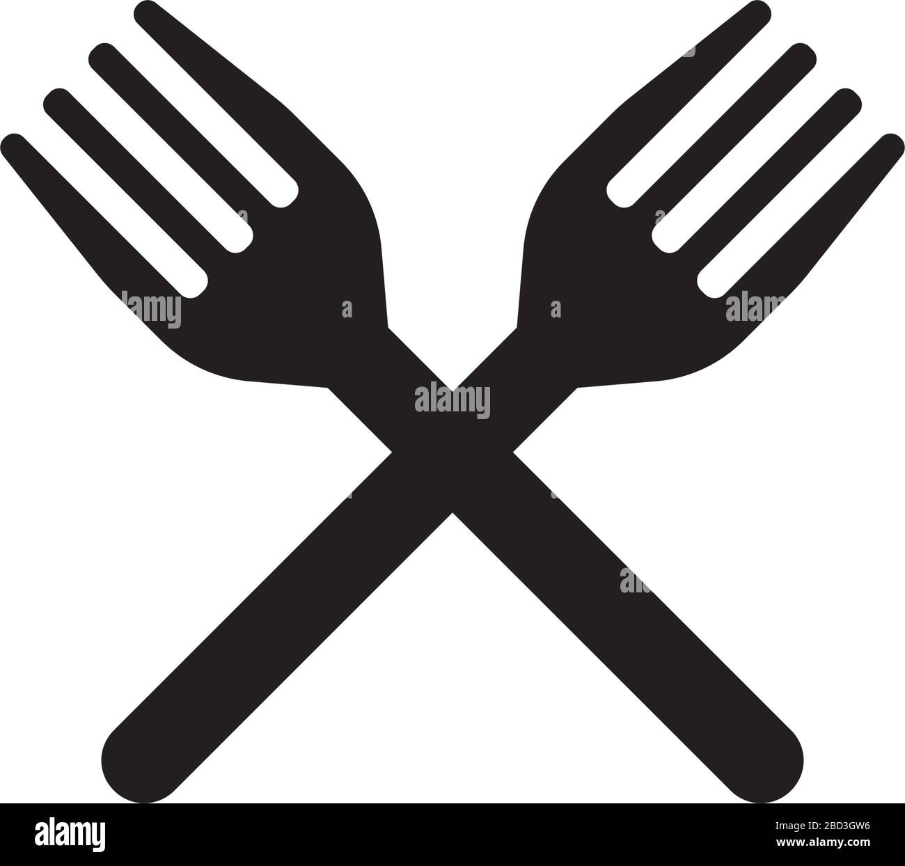 Coltello e forchetta, ristorante, icona cena / simbolo di informazione del pubblico Illustrazione Vettoriale