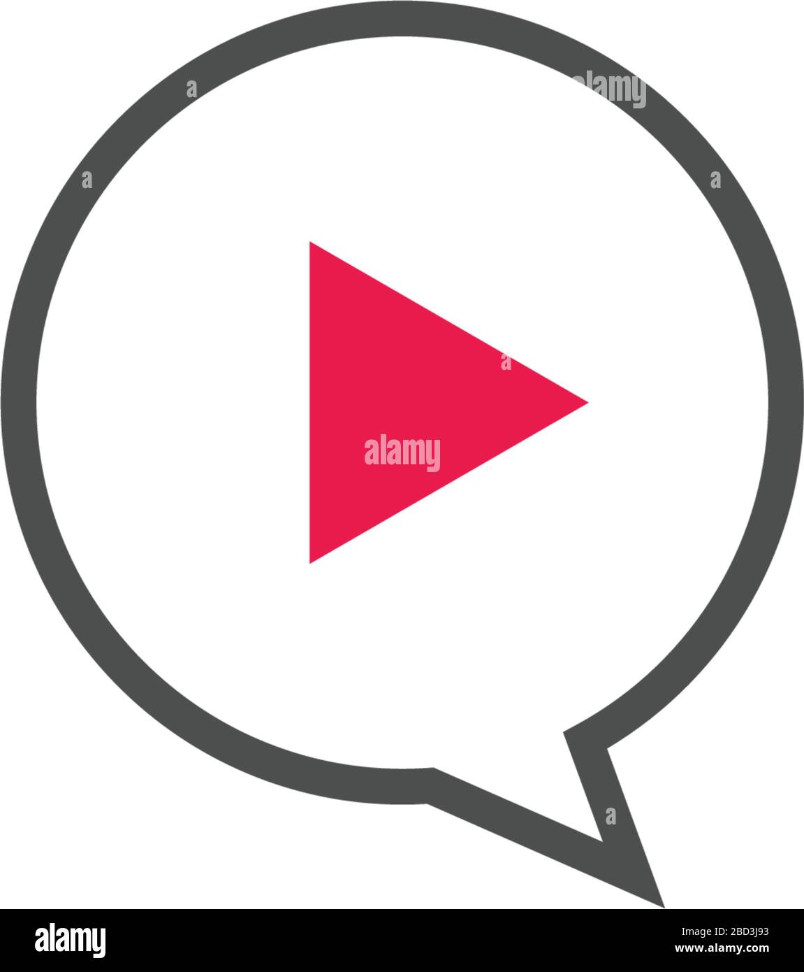 Illustrazione dell'icona del logo Playl con Bubble Talk Illustrazione Vettoriale