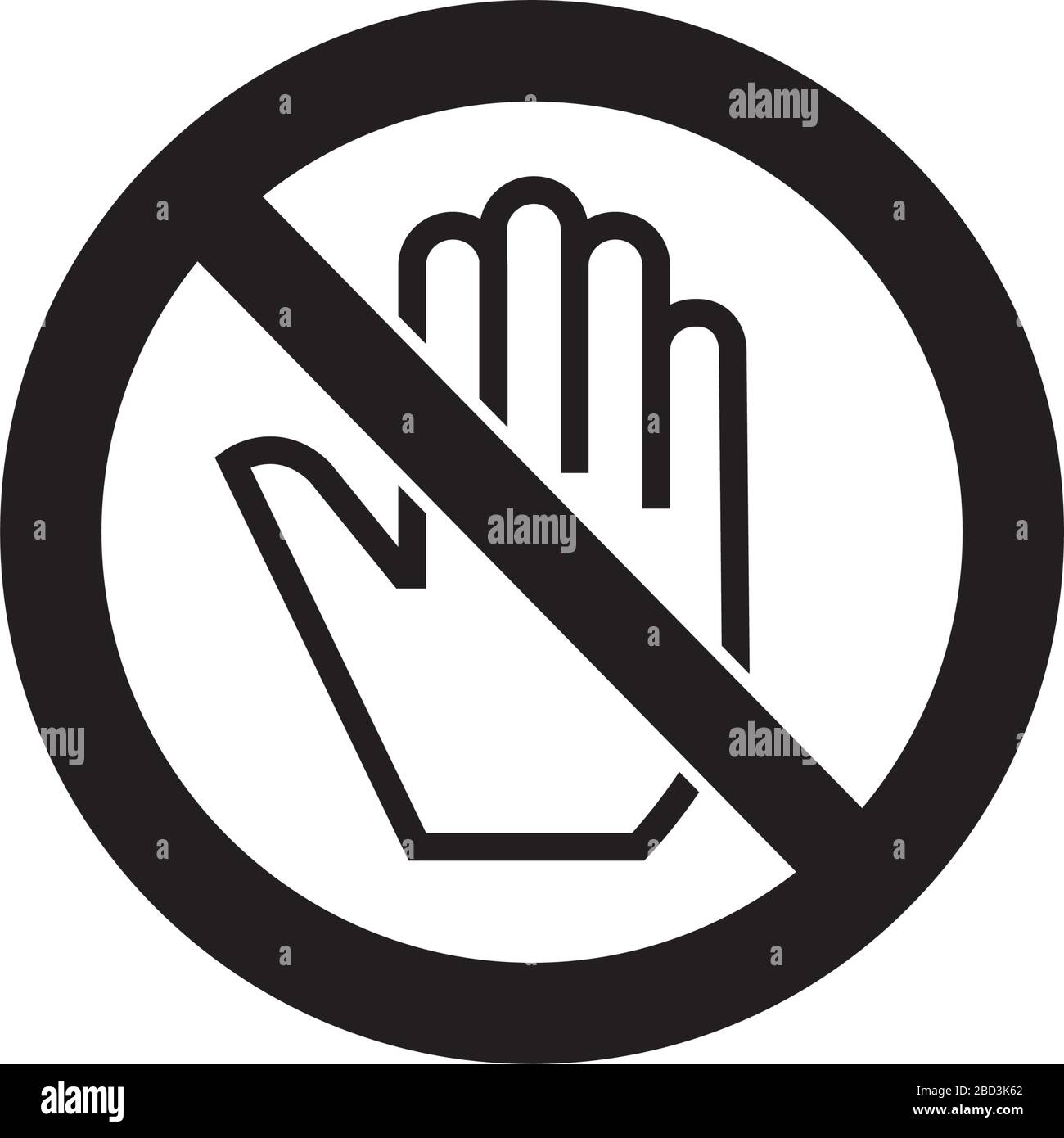 Cartello di divieto (pittogramma) / non toccare Illustrazione Vettoriale