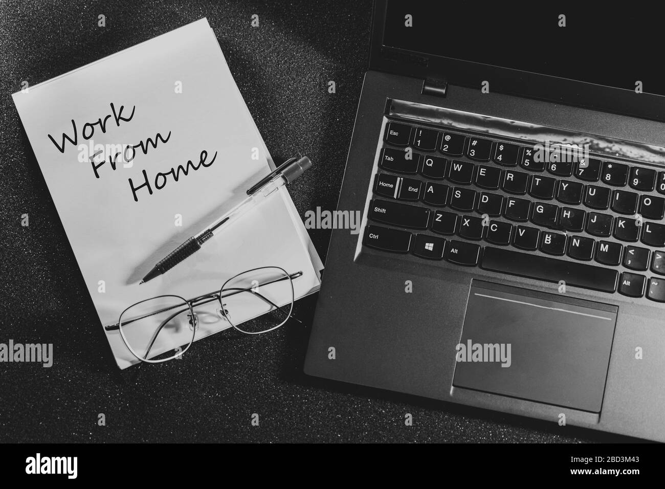 Covid-19 Coronavirus Concept - lavoro da casa Foto Stock