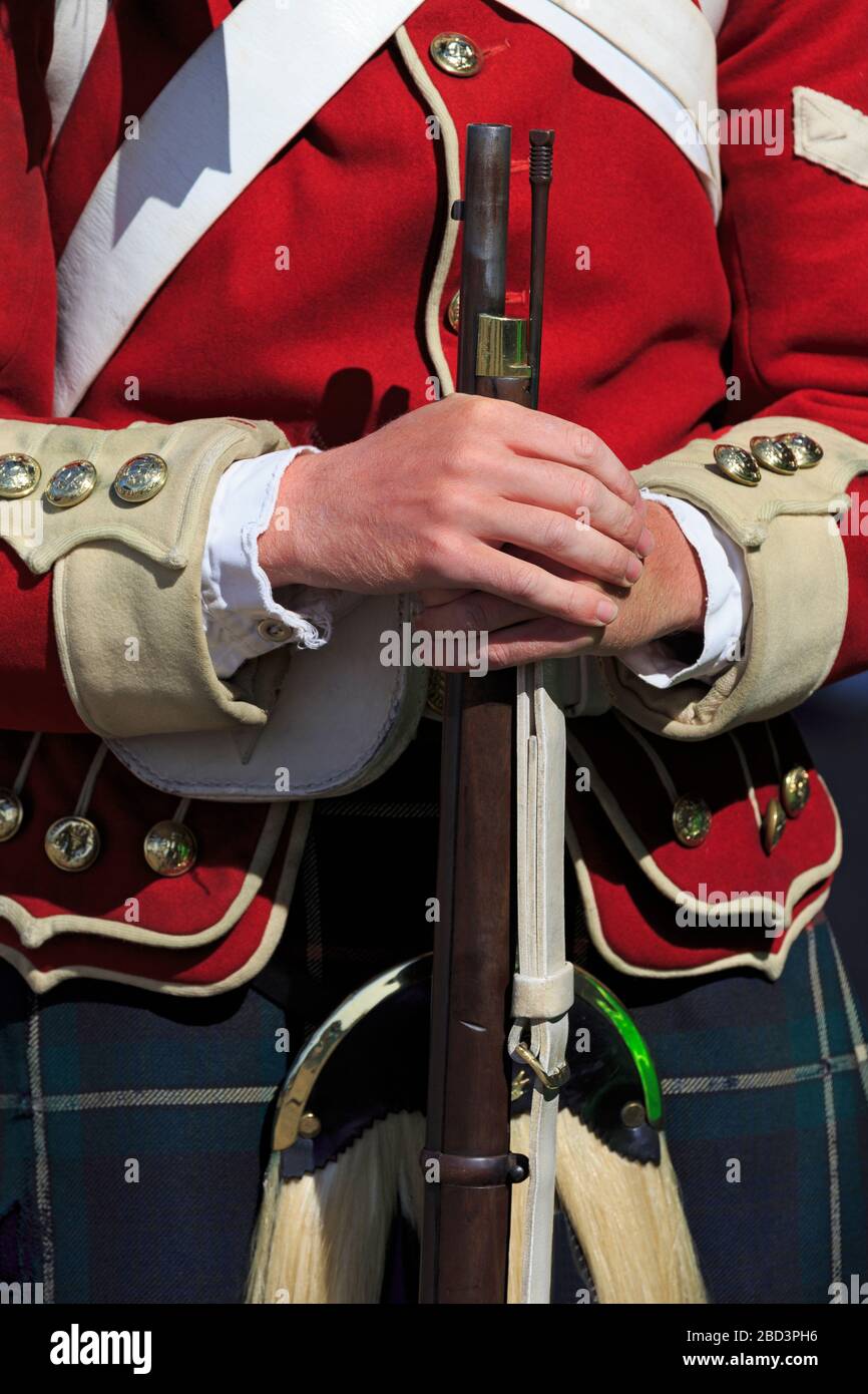 Soldato in Halifax Citadel National Historic Site, Halifax, Nova Scotia, Canada Foto Stock