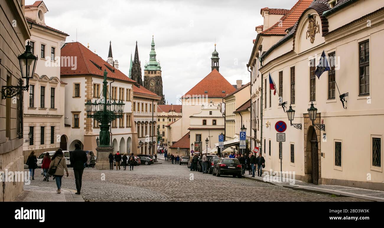 Quartiere del Castello Praga, Repubblica Ceca Foto Stock