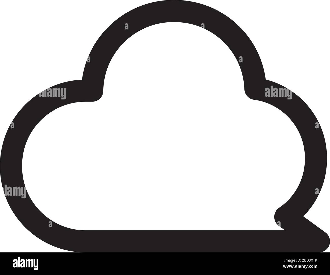 Illustrazione vettoriale icona meteo ( nuvola , giorno nuvoloso ) Illustrazione Vettoriale