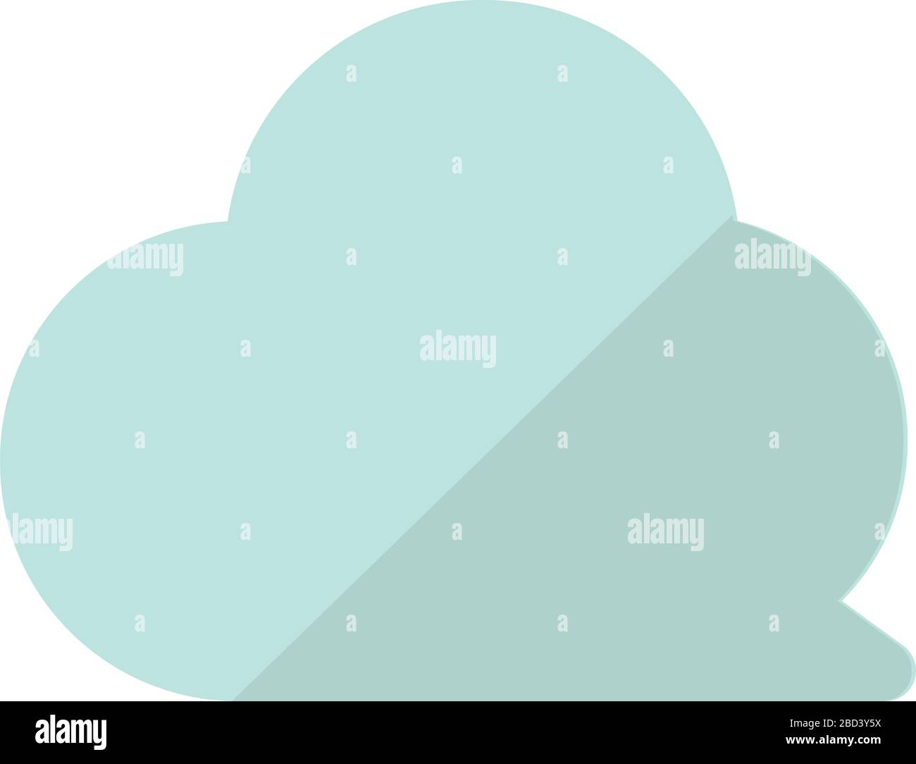 Icona del tempo /versione a colori ( nuvola , giorno nuvoloso ) Illustrazione Vettoriale