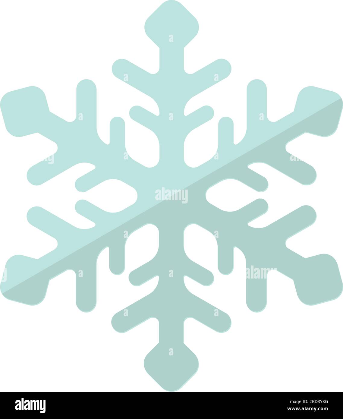 Icona meteo / versione colore ( fiocco di neve , giorno della neve ) Illustrazione Vettoriale