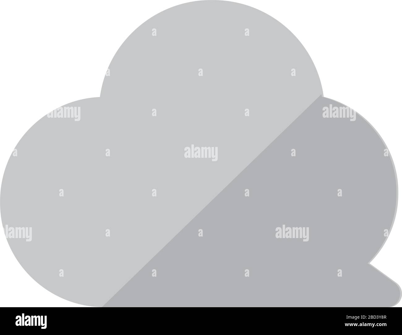 Icona del tempo /versione a colori ( nuvola , giorno nuvoloso ) Illustrazione Vettoriale